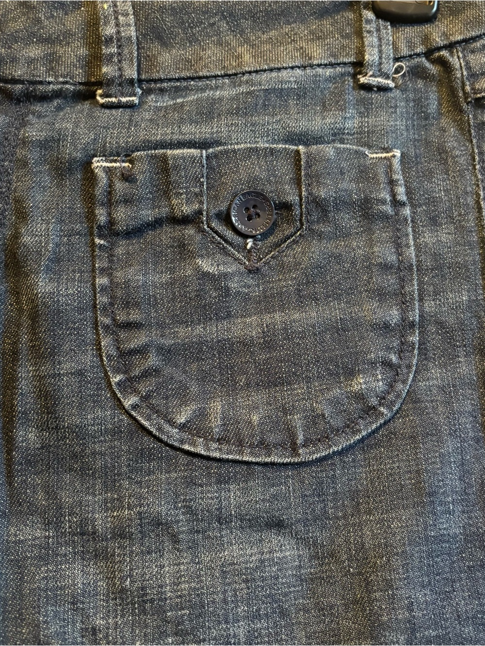 American Eagle Outfitters Dark Blue Cuffed Jean Shorts - Picture 4 of 9